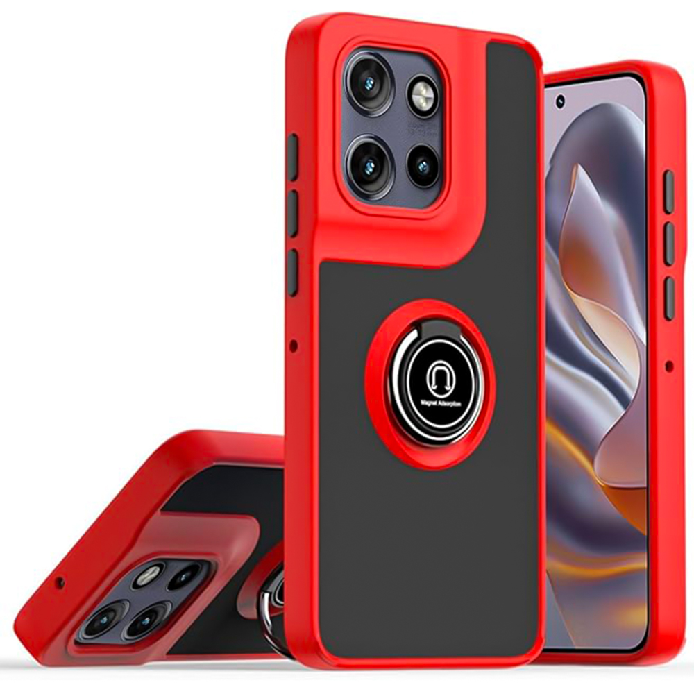 Чехол - накладка TPU Color Matte Ring для Motorola Moto G15 / G15 Power красный