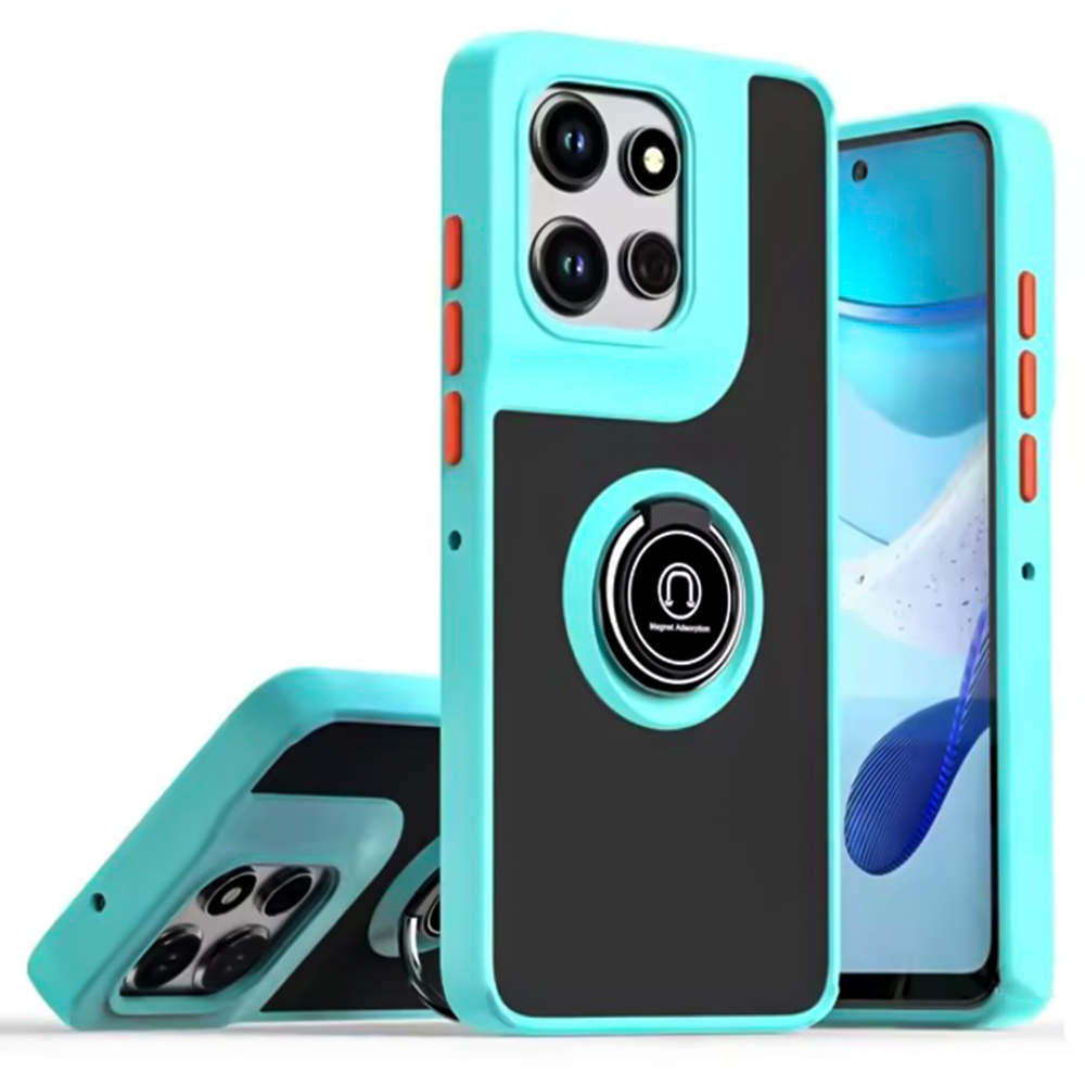 Чехол - накладка TPU Color Matte Ring для Motorola Moto G15 / G15 Power голубой