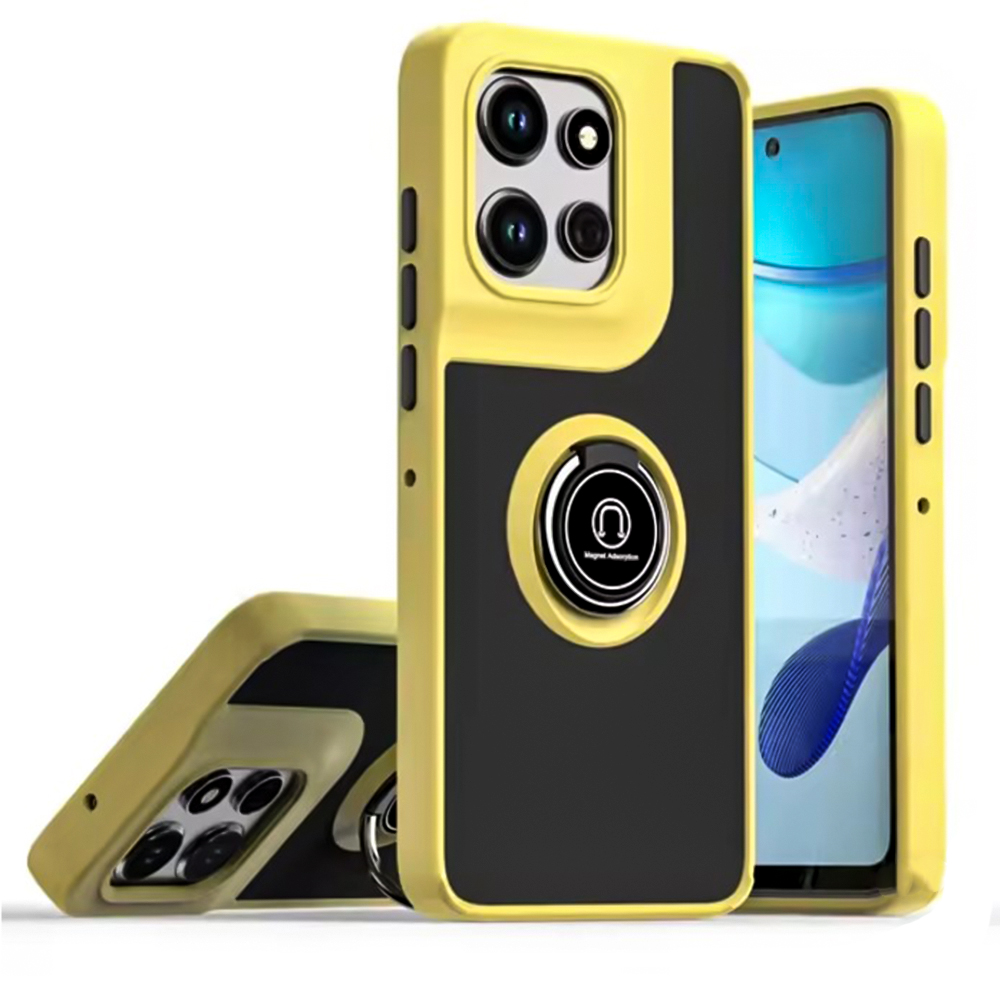 Чехол - накладка TPU Color Matte Ring для Motorola Edge 50 жёлтый