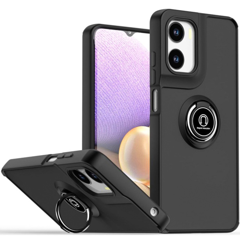 Чехол - накладка TPU Color Matte Ring для Motorola Moto G05 / Moto E15 черный