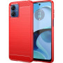 Чехол накладка Polished Carbon для Motorola Moto G14 красный