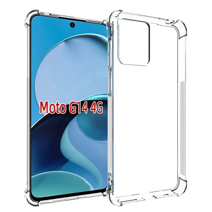 Прозрачный силиконовый чехол для Motorola Moto G14, Transparent