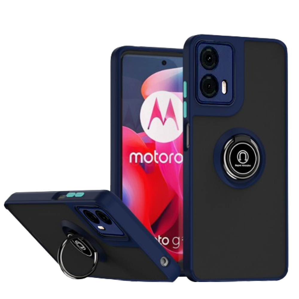 Чехол - накладка TPU Color Matte Ring для Motorola Moto G04 / G04s / E14 синий