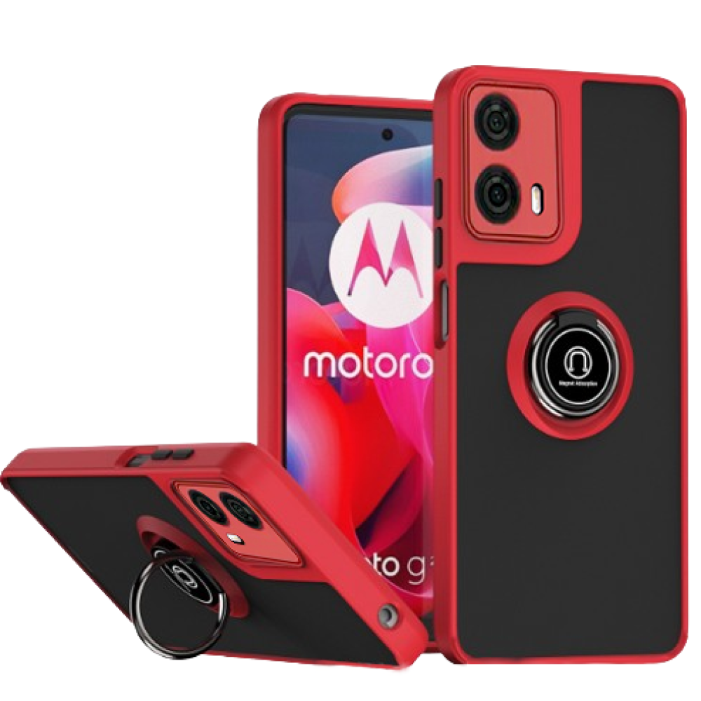 Чехол - накладка TPU Color Matte Ring для Motorola Moto G24 красный