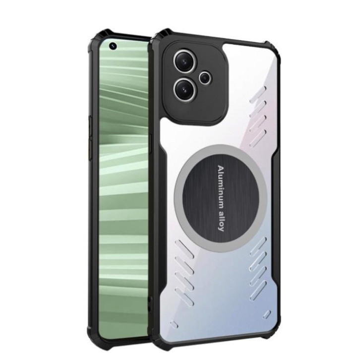 Чехол - накладка Acryl Cooling Armor для Motorola Moto G54 / G54 Power с металлической пластиной, Black