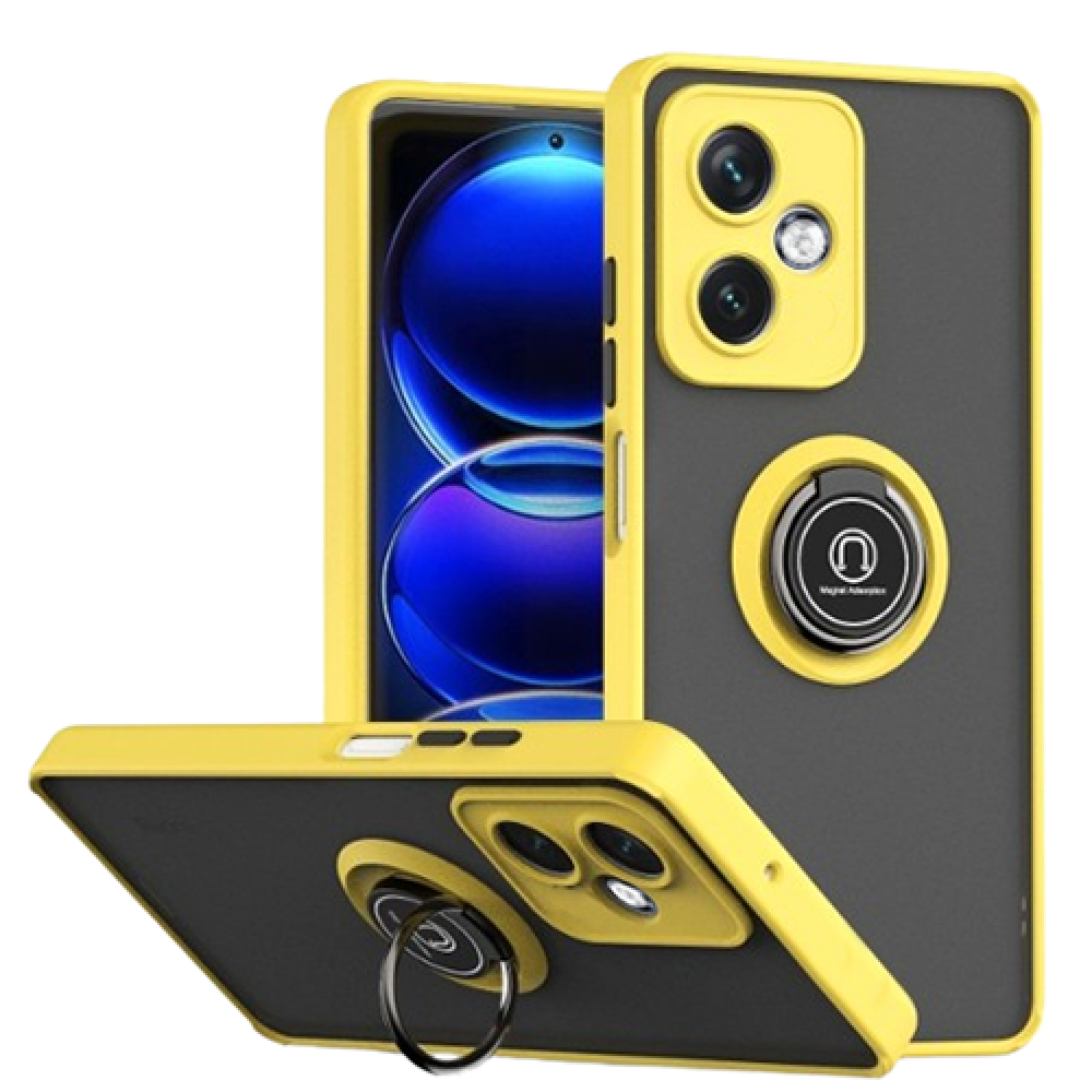 Чехол - накладка TPU Color Matte Ring для Motorola Moto G54 желтый