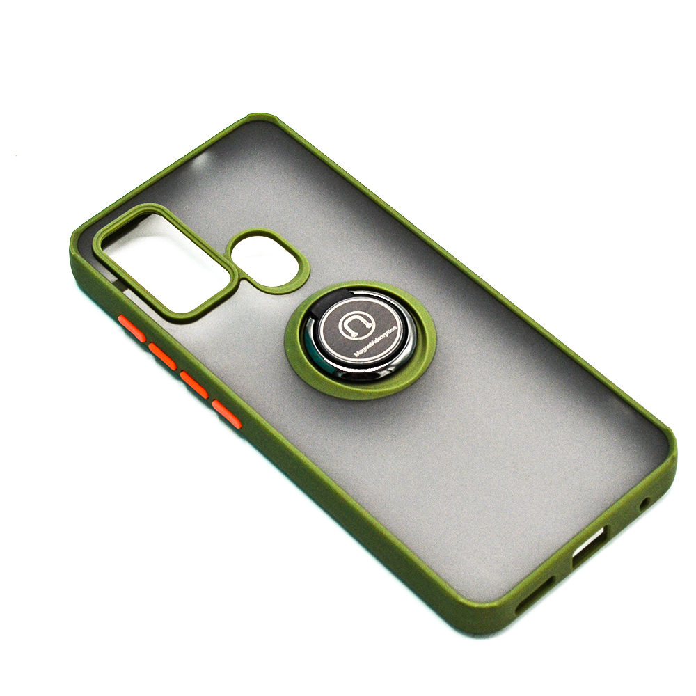 Чехол-накладка TPU Color Matte Ring для Motorola G60 / G60s оливковый