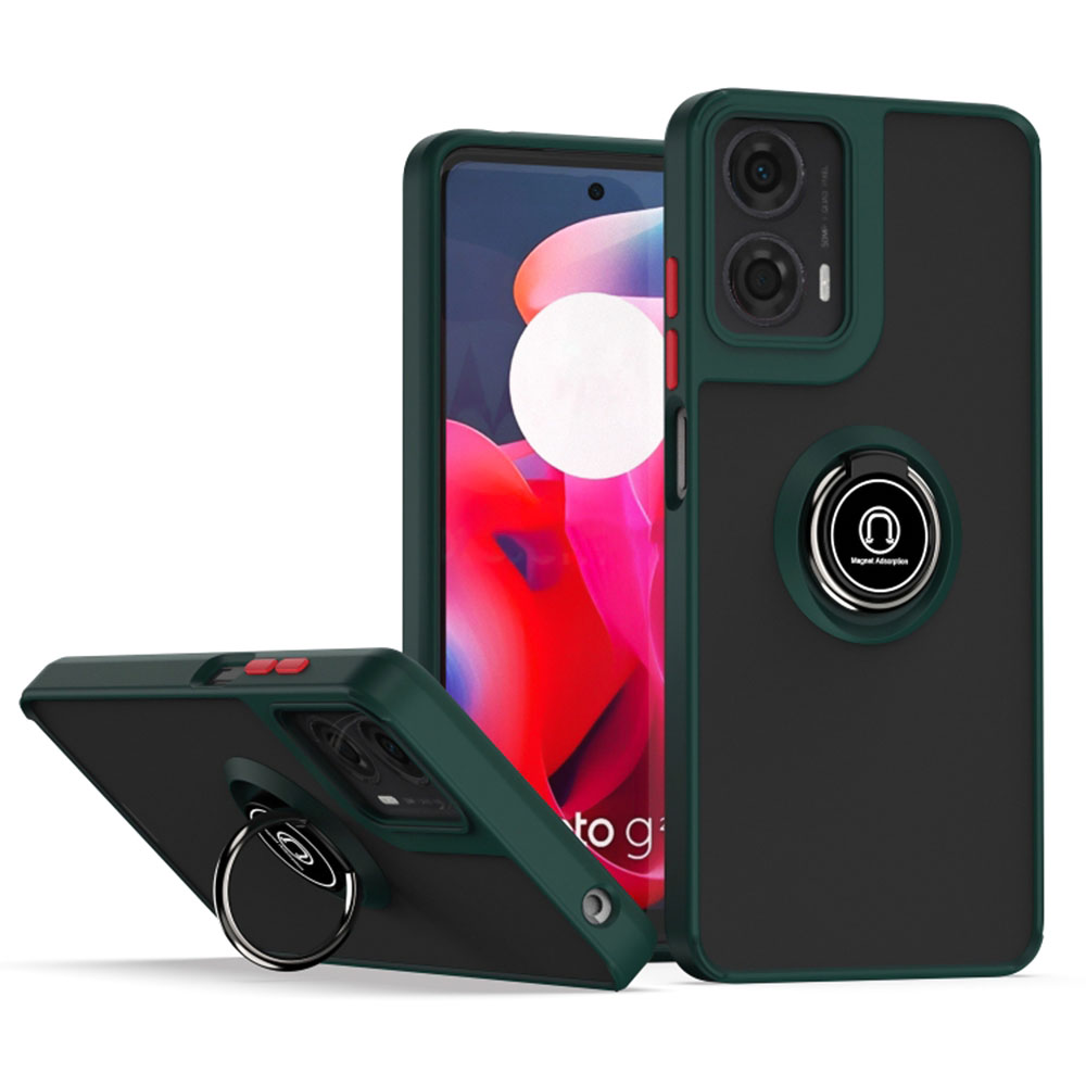 Чехол - накладка TPU Color Matte Ring для Motorola Moto G85 / S50 Neo зеленый