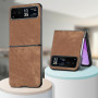 Чехол накладка PU Leather Flip Case для Motorola Razr 40 коричневый