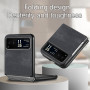 Чехол накладка PU Leather Flip Case для Motorola Razr 40 коричневый