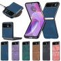 Чехол накладка PU Leather Flip Case для Motorola Razr 40 коричневый