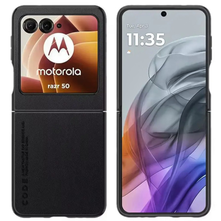 Кожаный чехол - накладка CODE Tactile Experience для Motorola Razr 50 / Razr 2024 / Razr 60