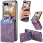 Чехол CaseNeo Wallet Ring для Motorola Razr 60 Ultra с визитницей фиолетовый