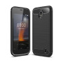 Чехол накладка Polished Carbon для Nokia 1 серый