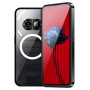 Чехол накладка Metal Glass для Nothing Phone (2a) / (2a) Plus с металлическим кольцом и дополнительной защитой на камеру