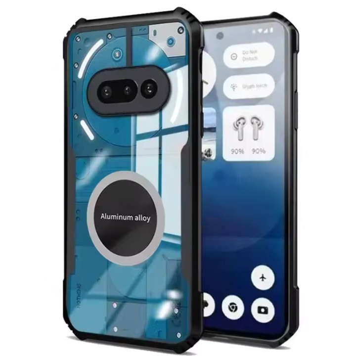 Чехол - накладка Acryl Cooling Armor для Nothing Phone (3a) с металлической пластиной, Black