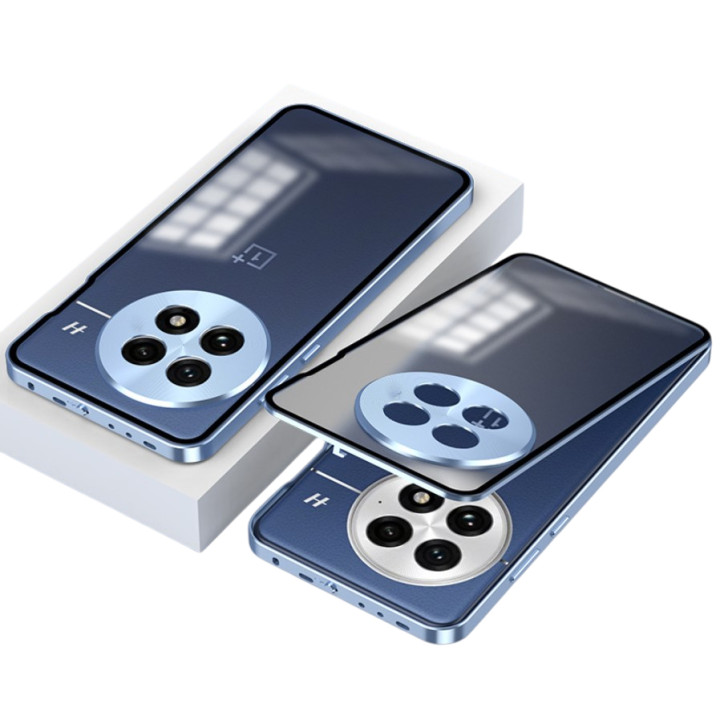 Чехол накладка Metal Glass для OnePlus Ace 5 / Ace 5 Pro / 13R с дополнительной защитой на камеру