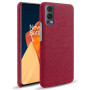 Чехол накладка Textile leather для OnePlus Nord 2 красный