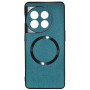 Чехол накладка New Textile Magnetic Ring для OnePlus 11 тёмно-зелёный