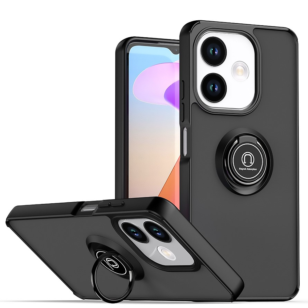 Чехол - накладка TPU Color Matte Ring для Oppo A5 Pro чёрный