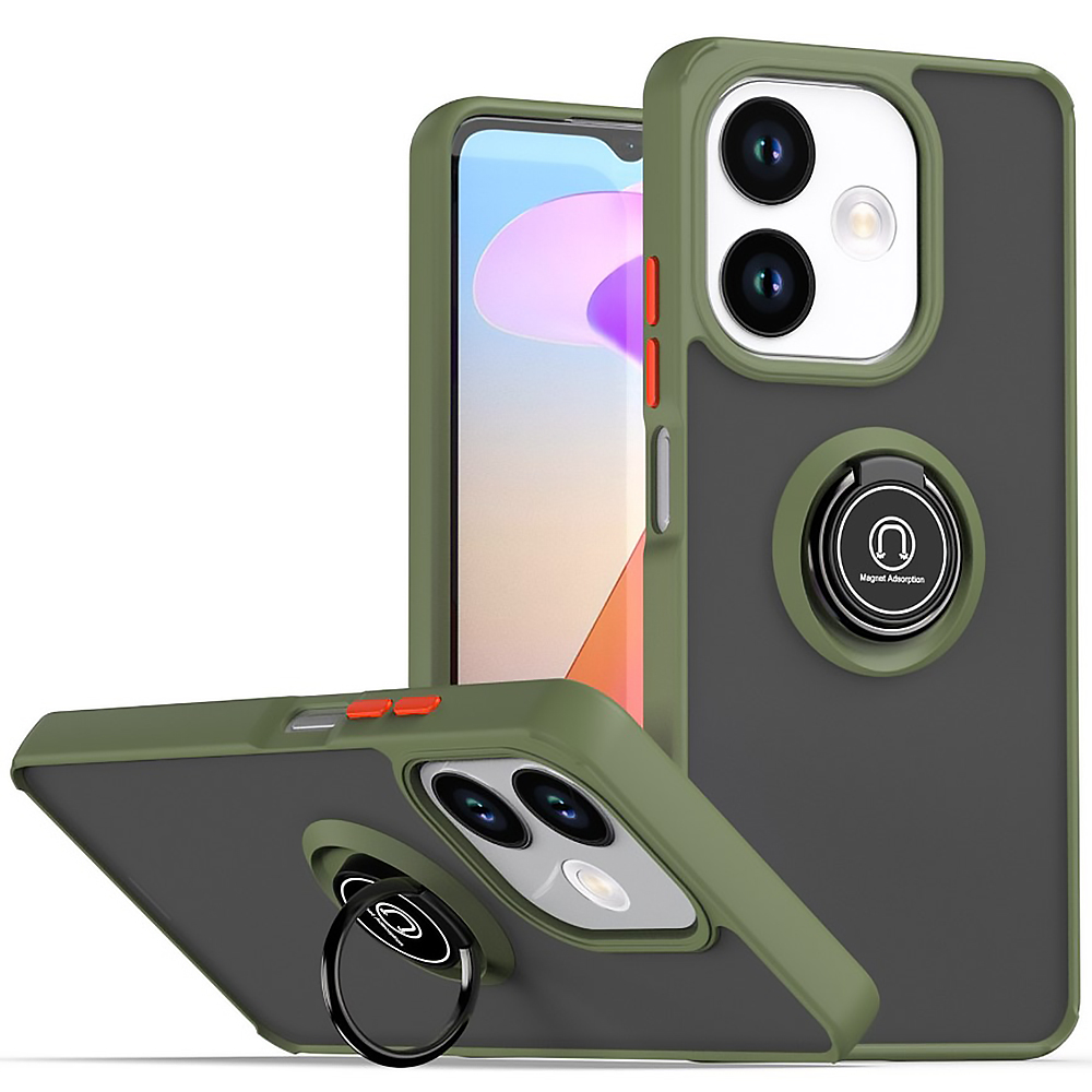 Чехол - накладка TPU Color Matte Ring для Oppo A5 Pro оливковый