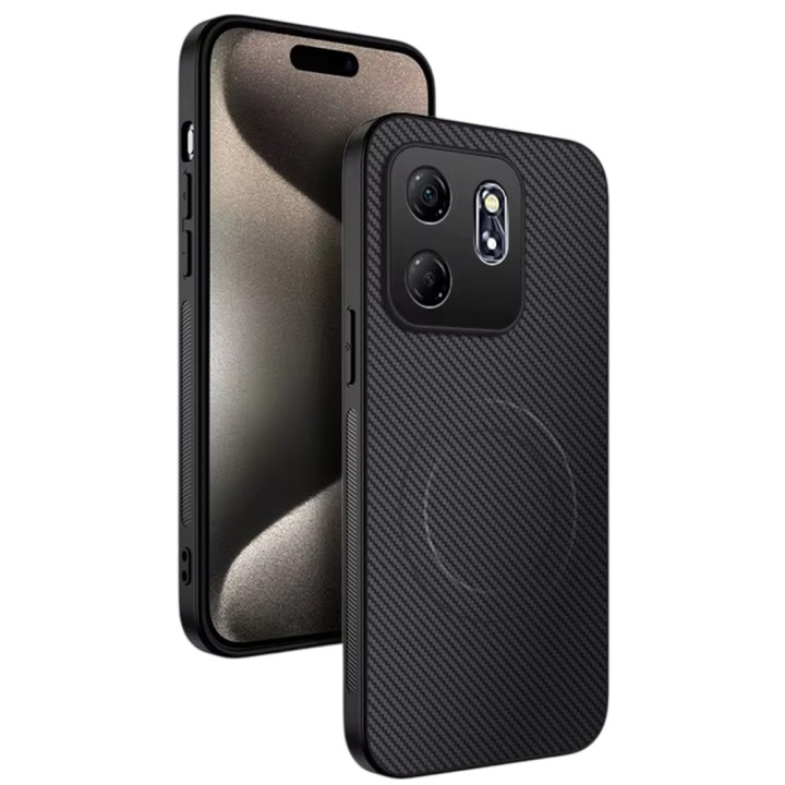 Чехол Carbon Shield with Ring для Oppo A5X 5G / 4G с поддержкой беспроводной зарядки