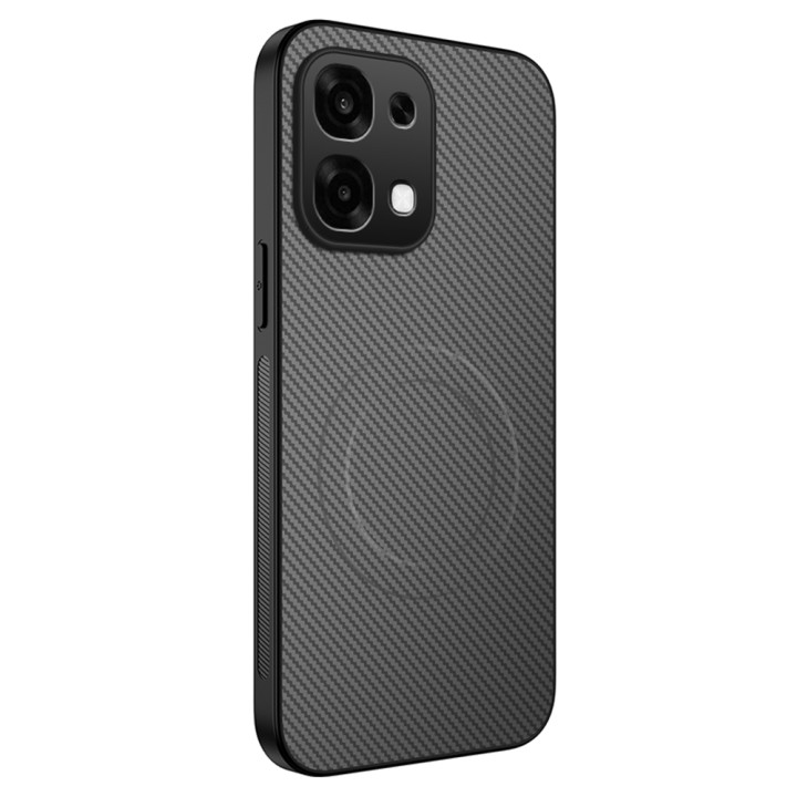 Чехол Carbon Shield with Ring для Oppo A6 Pro 4G / 5G​​ с поддержкой беспроводной зарядки