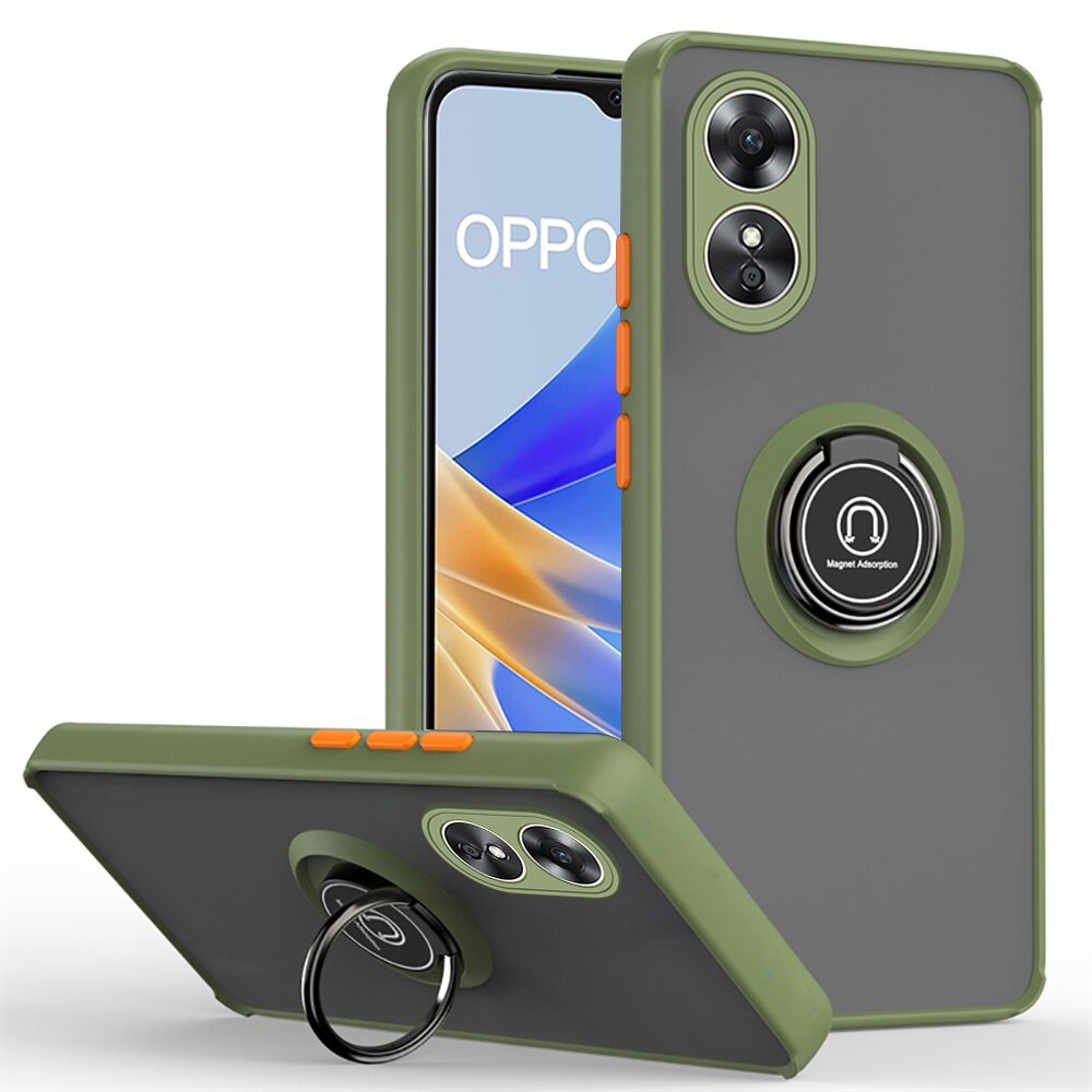 Чехол накладка TPU Color Matte Ring для Oppo A78 4G оливковый
