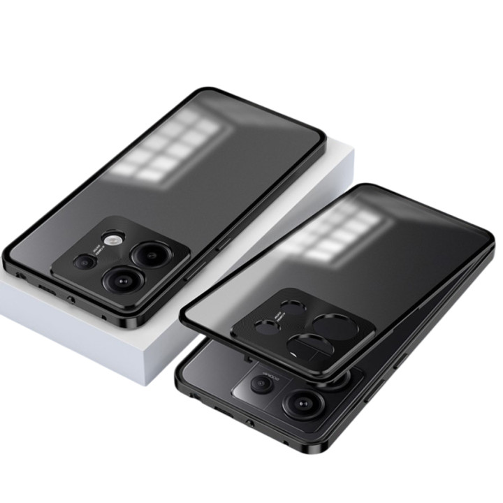 Противоударный чехол накладка Metal Glass для Oppo Reno13 5G