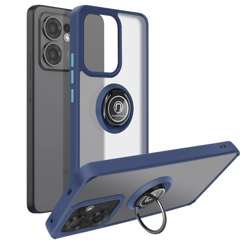 Чехол - накладка TPU Color Matte Ring для Oppo Reno13 F 4G / 5G синий