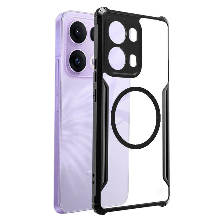 Противоударный чехол - накладка Acryl Armor Ring для Oppo Reno1​3 Pro​, Black