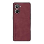 Кожаный чехол - накладка Fanoya для Realme 10 Pro 5G бордовый