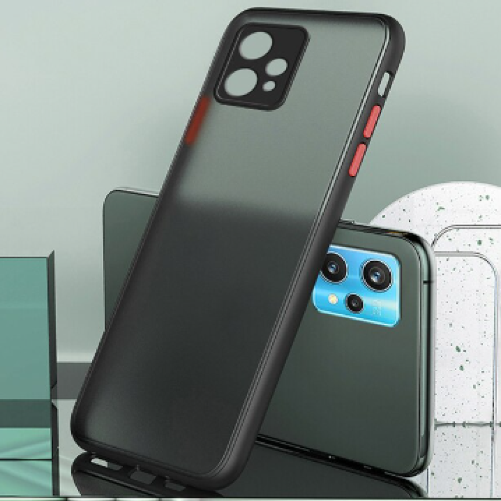 Чехол-накладка TPU Color Matte Case для Realme 9 / 9 Pro Plus чёрный