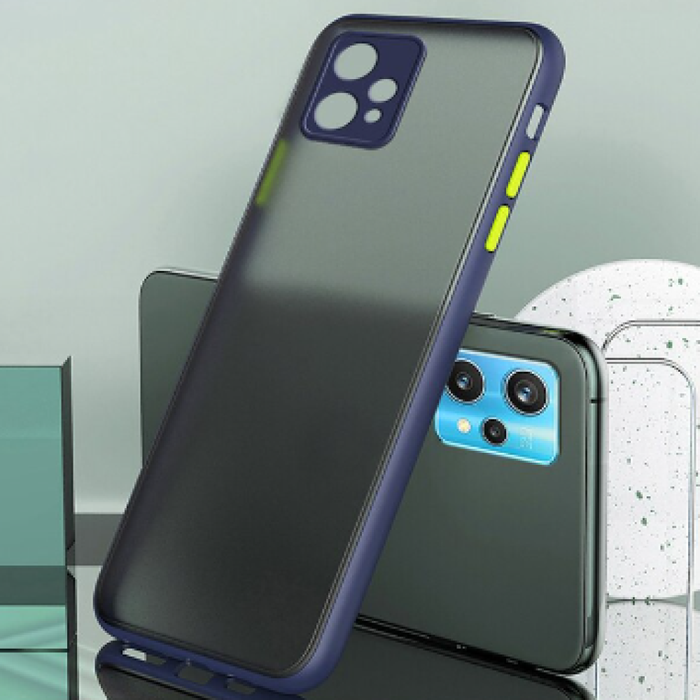 Чехол-накладка TPU Color Matte Case для Realme 9 / 9 Pro Plus синий