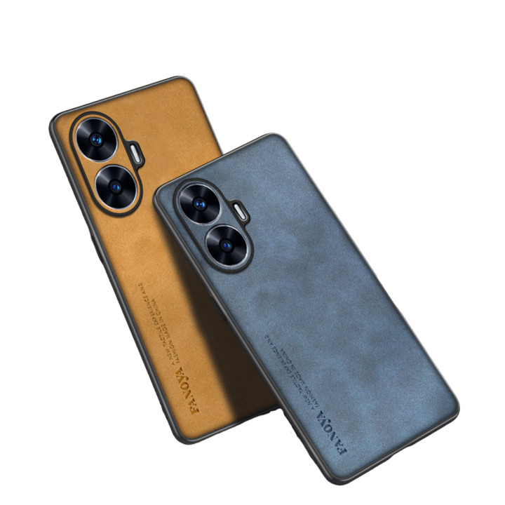 Кожаный чехол - накладка Fanoya для Realme C55