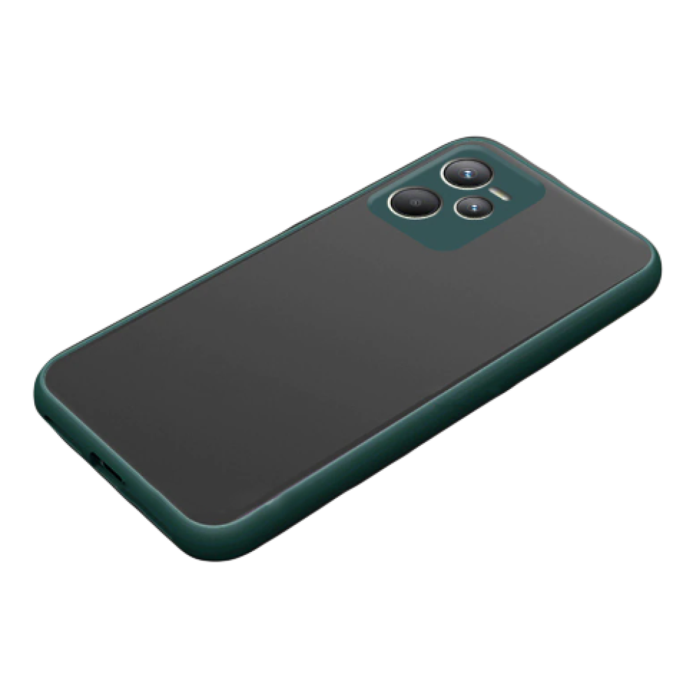 Чехол-накладка TPU Color Matte Case для Realme C35 зелёный