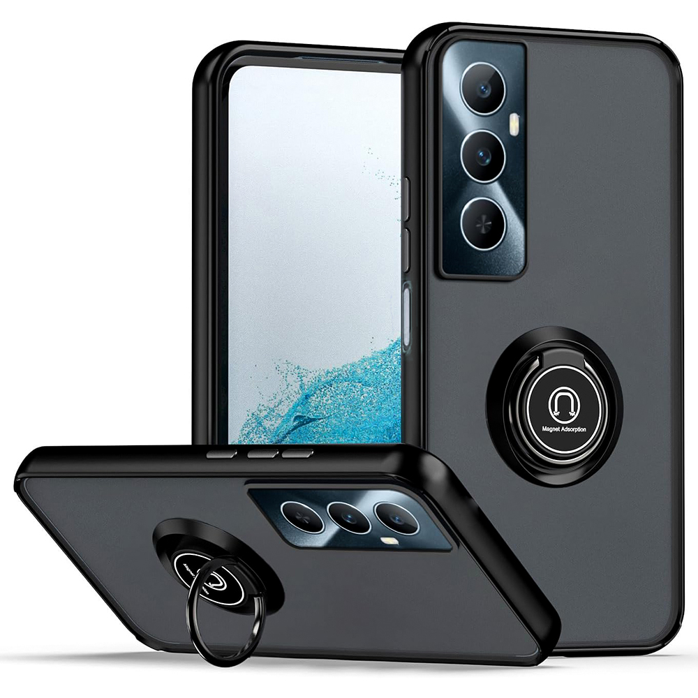 Чехол - накладка TPU Color Matte Ring для Realme C65 4G чёрный