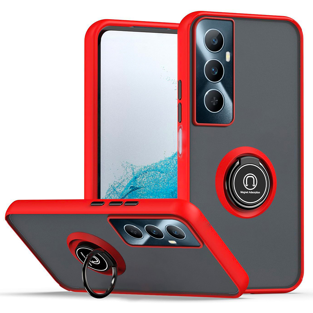 Чехол - накладка TPU Color Matte Ring для Realme C65 4G красный