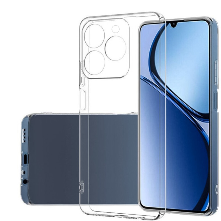 Прозрачный силиконовый чехол - накладка для Realme C61 / C63 / Note 60X