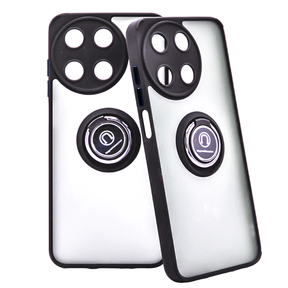 Чехол - накладка TPU Color Matte Ring для Realme 11 4G чёрный
