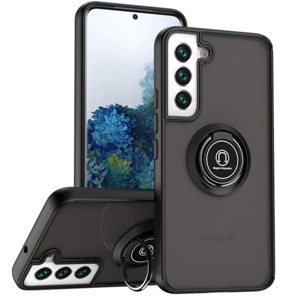 Чехол - накладка TPU Color Matte Ring для Samsung Galaxy A17 4G / 5G чёрный