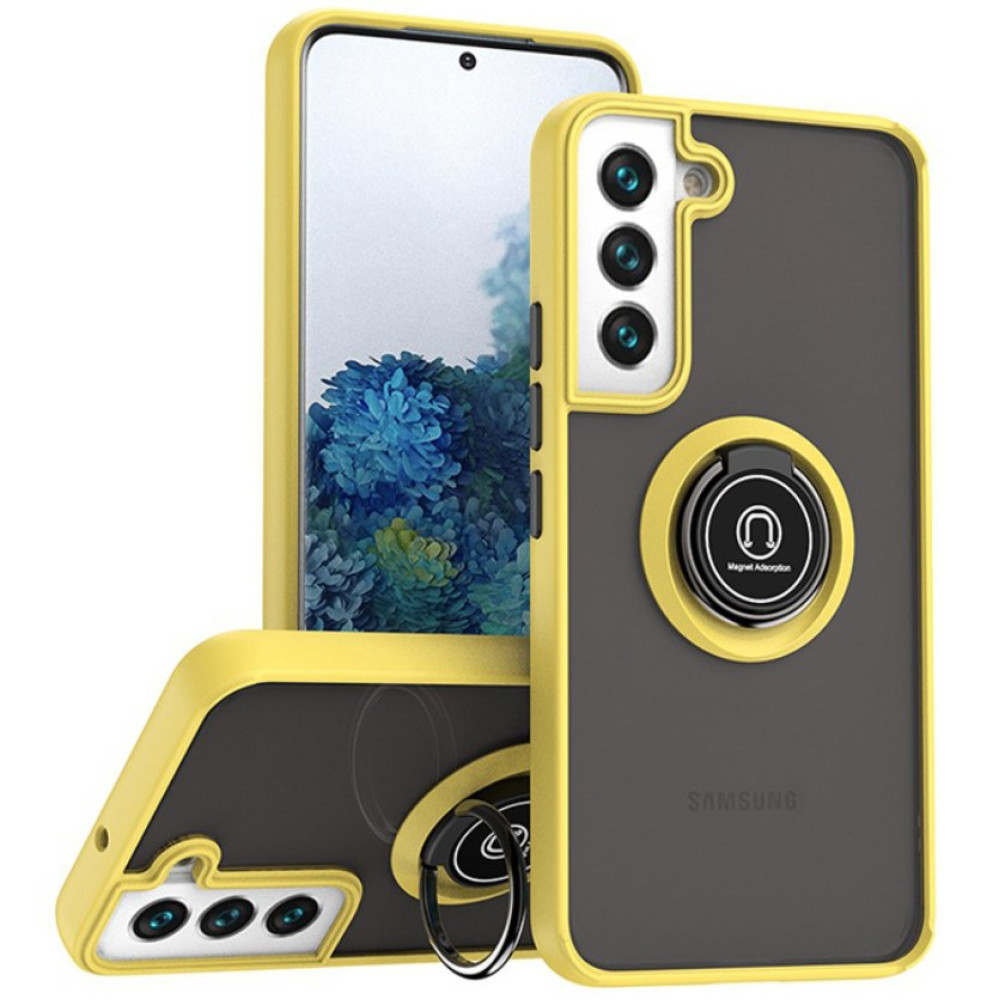 Чехол - накладка TPU Color Matte Ring для Samsung Galaxy A17 4G / 5G жёлтый