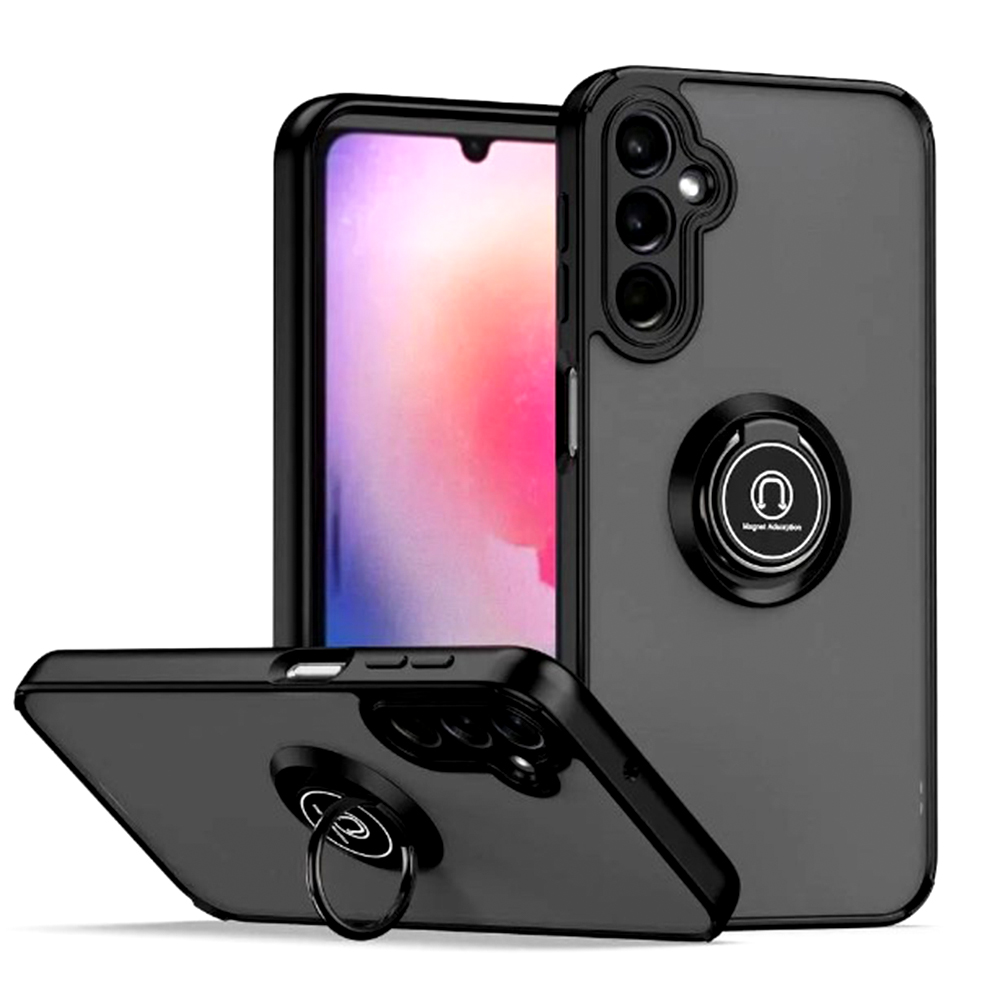 Чехол-накладка TPU Color Matte Ring для Samsung Galaxy A24 4G чёрный