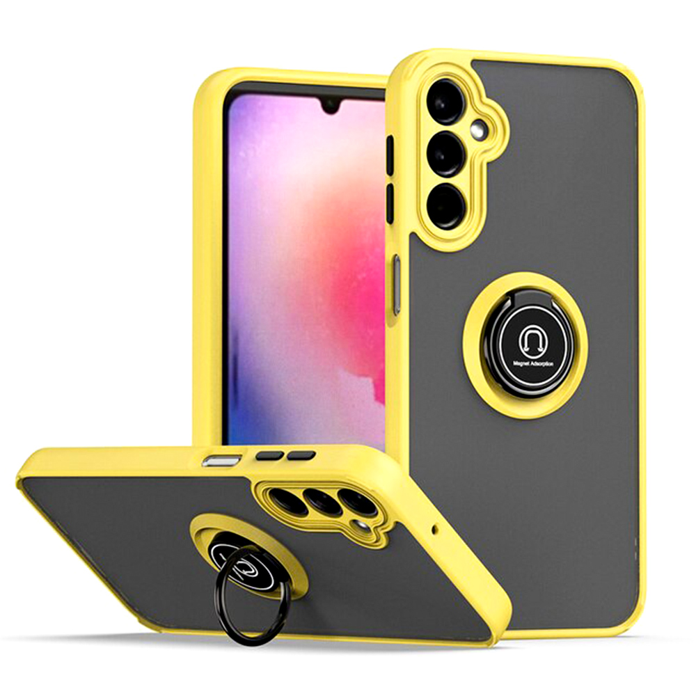 Чехол-накладка TPU Color Matte Ring для Samsung Galaxy A34 желтый