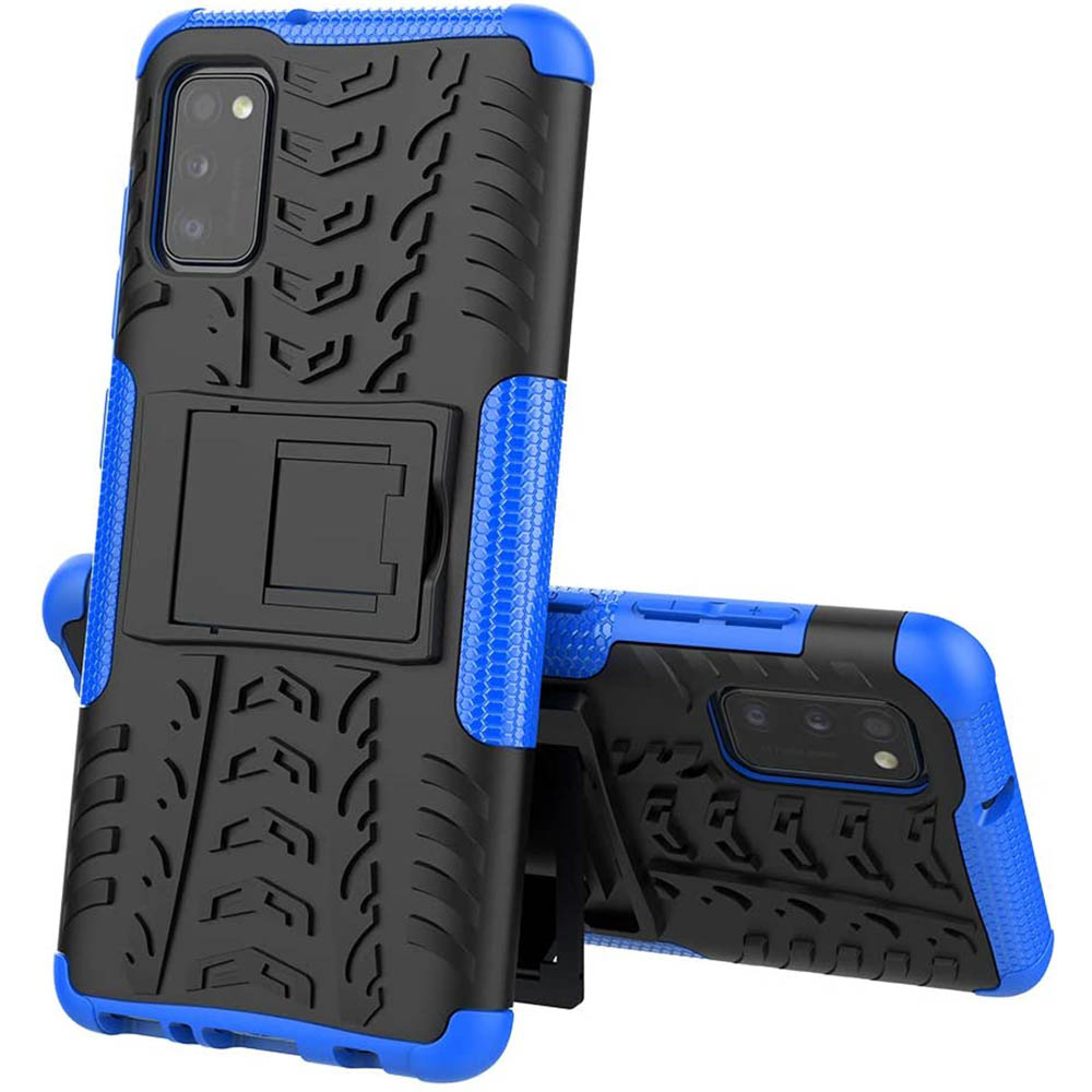 Бронированный чехол Armored Case для Samsung Galaxy A41 синий