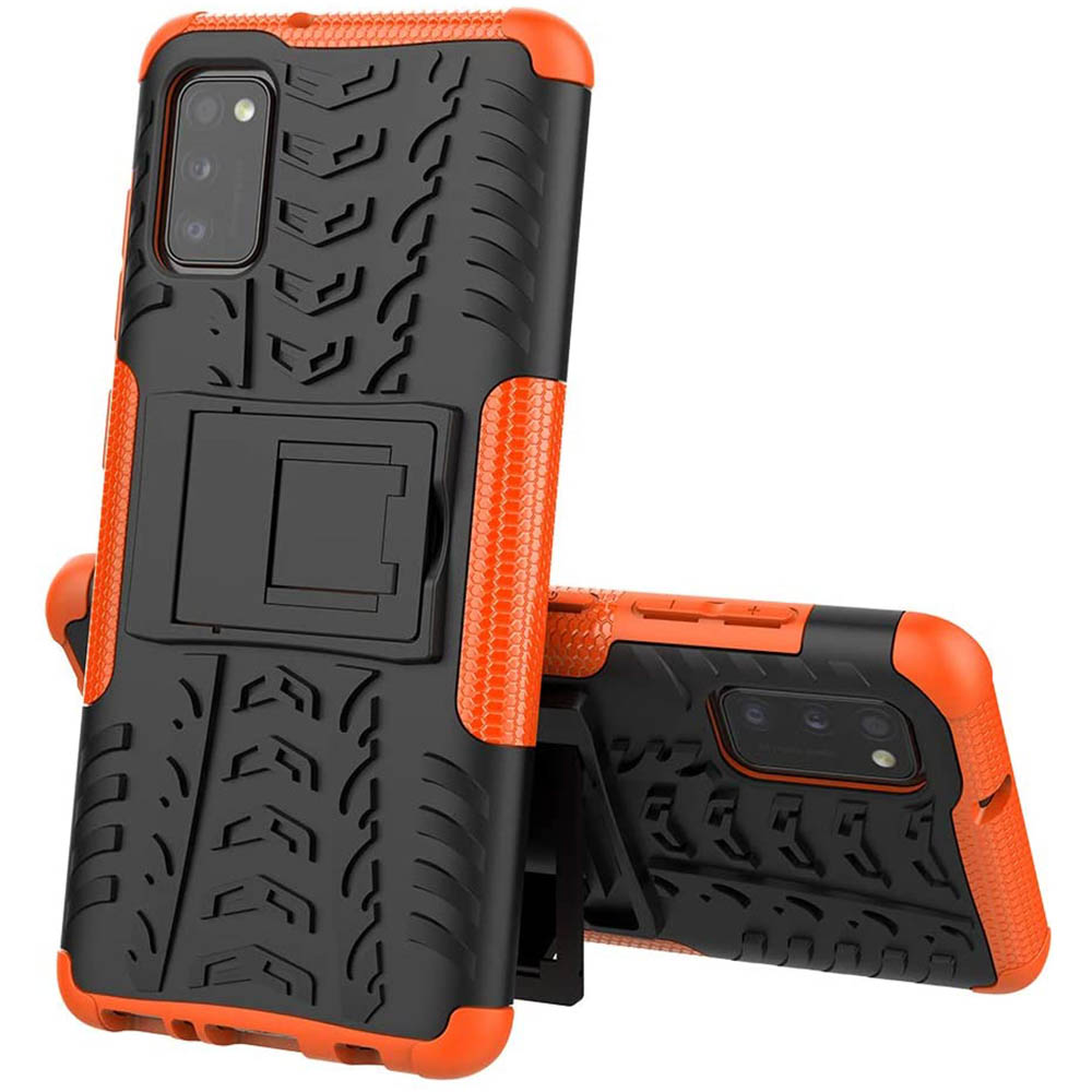 Бронированный чехол Armored Case для Samsung Galaxy A41 оранжевый