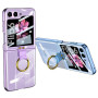 Чехол накладка GKK Glass Ring для Samsung Galaxy Flip6 / Flip7 FE фиолетовый