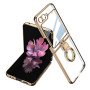 Чехол накладка GKK Glass Ring для Samsung Galaxy Flip6 / Flip7 FE фиолетовый