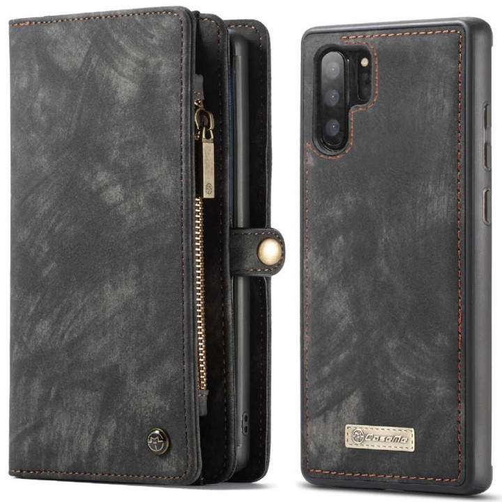 Чехол-кошелек CaseMe Retro Leather для Samsung Galaxy Note 10 Plus, Black
