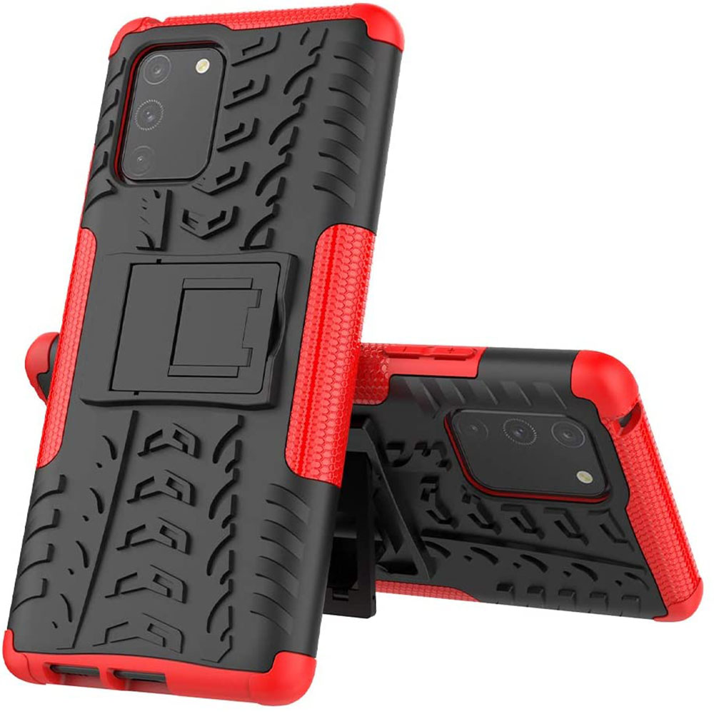 Бронированный чехол Armored Case для Samsung Galaxy S10 Lite красный